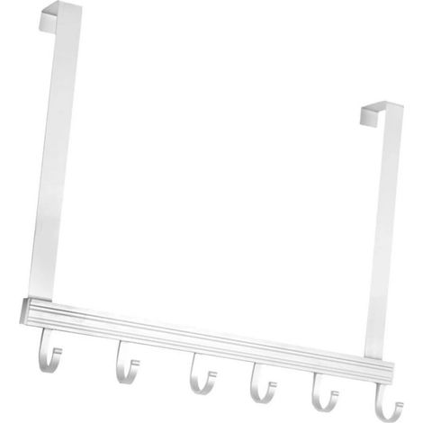Crochet de porte multifonctionnel pour cuisine et salle de bain, crochet de porte compact, organisateur, installation sans outil, supportant une charge importante. (1/5)