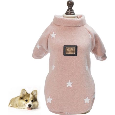 1 pull chien chat, doux et chaud en coton, pour automne-hiver, rose, tailles M à XXL (1/5)