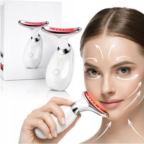 Masajeador facial y de cuello sónico con vibración EMS reafirmante y efecto lifting. (1/5)