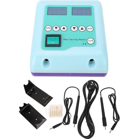 Lot de 2 stylos électriques à cire avec affichage LED, conductivité thermique élevée, kit de gravure pour bijouterie, prise UE 100‑240V (1/5)