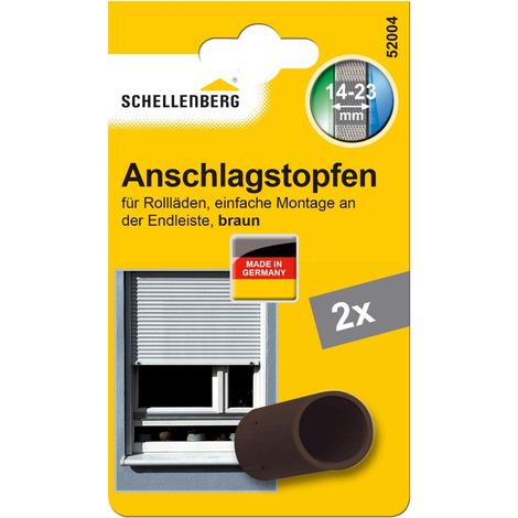 Schellenberg 52004 Tappo di arresto per tapparella, 20 x 40 mm, marrone (1/3)