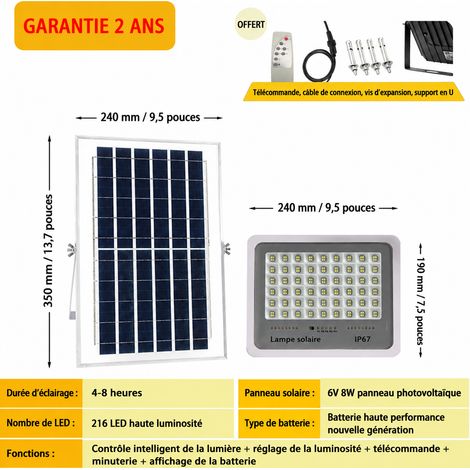 Lampadaire solaire LED extérieur 100W série Rêve de Bleu avec perles 4-en-1 100 38 × 17 × 15 cm 1,8 kg – Livraison gratuite