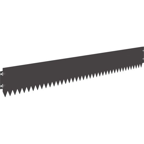 Bordure de Pelouse 10 pc 103 x 15 cm Acier Noir vidaXL