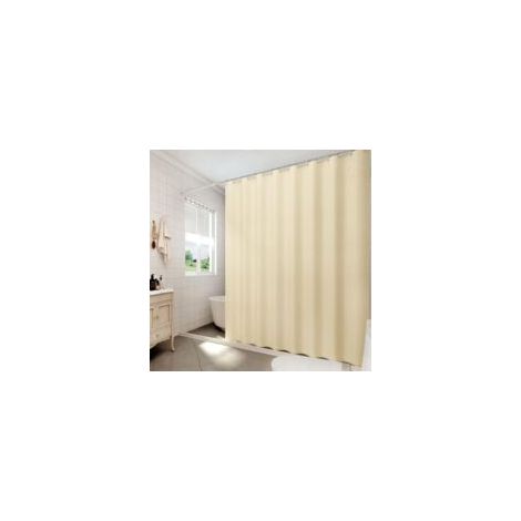 Duschvorhang, 120 x 180 cm, schimmelresistent, mit Duschvorhangring, beige - Crezuo