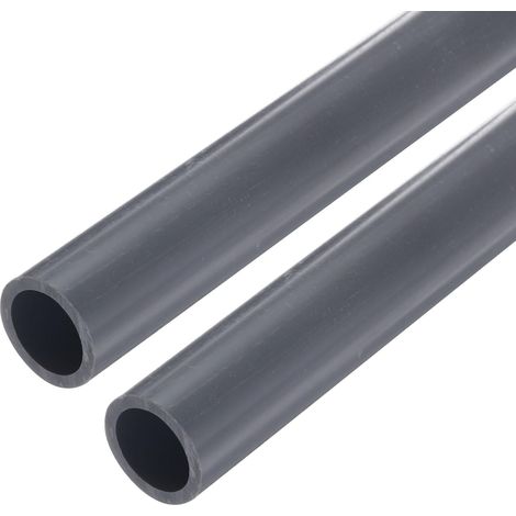 Tube Rigide PVC Tuyau Rond Tubage Matériel Tubage 20.6mm Di 26mm 9" Longueur Gris Clair Haute Résistance pour Tuyau D'Eau, Artisanat, Gaine Câble 2Pièces (1/5)