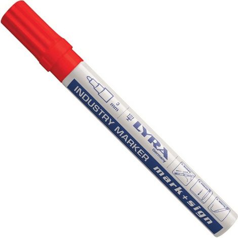 Marqueur peinture rouge 2-4mm – Encre résistante pour bois, métal, plastique, verre – Séchage rapide, résistance à l'abrasion – P-Pro (1/5)