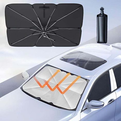 Sonnenschutzblende für Autos, Windschutzscheiben-Sonnenschutz, 360-Grad-Drehung, faltbar, UV-Schutz für Pkw, SUVs, Minivans, Lkw