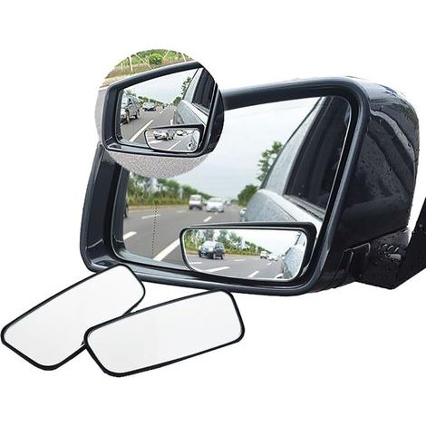 360° Tourner Miroir de Point Aveugle,Adjustabe Grand Angle Retroviseur HD Verre Convex Side View Mirror for Car (1/5)