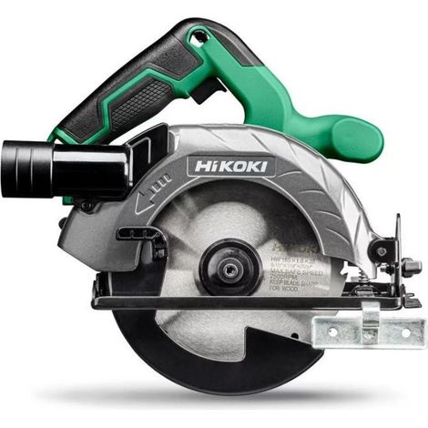 Hikoki – Scie circulaire sans fil 18V – Diamètre de lame 165 mm – Profondeur de coupe 57 mm – Frein électrique – Compact et maniable