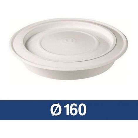 ROSONE PER TUBO STUFA PELLET SMALTATO BIANCO CANNA FUMARIA CAMINO STUFA 10027V 160 (39359)
