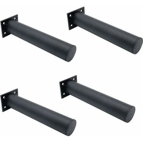 gambe regolabili per mobili, nero opaco, in lega di alluminio da 38x200 mm, gambe per mobile TV, per tavolino da caffè, supporto per divano. (1/4)