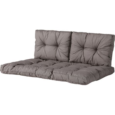 Coussin Panama 120 x 80 cm – Housse en polyester et coton – Résistant aux UV – 3 attaches velcros ajustables – Fabrication européenne – Madison (1/3)
