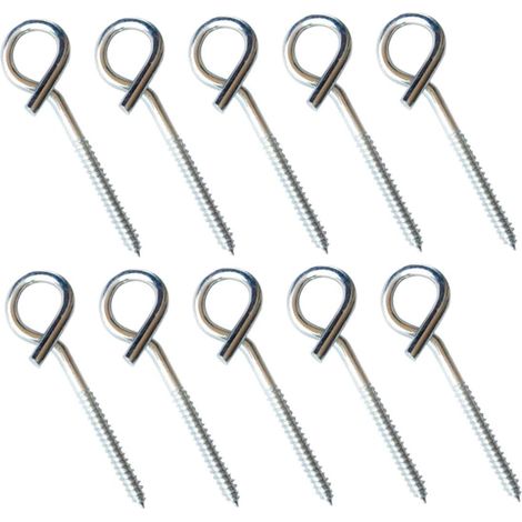 10 crochets plafond - inox - pour suspension et décoration (1/5)
