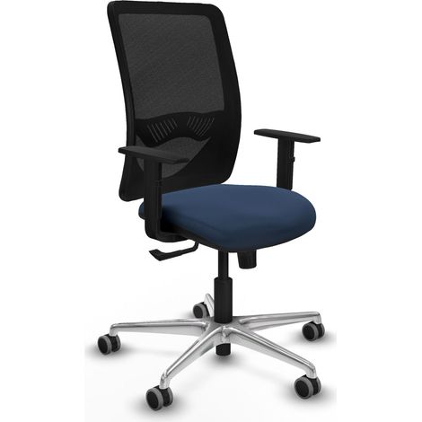Silla ergonómica piqueras y crespo Zulema azul marino similpiel (1/2)