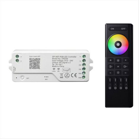 DR03W TUYA SPI Contrôleur LED RGB WIFI Variateur D'Intensité avec pour Google Home Alexa pour Bande LED RGB WS2811 WS2812B WS2815 (1/4)