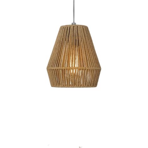 Suspension Lustre en rotin Ø18cm (1/5)