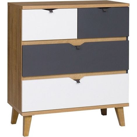 Commode Etrmoru 132 , Avec tiroirs, Nombre de tiroirs: 4, 90x81x40cm (1/5)