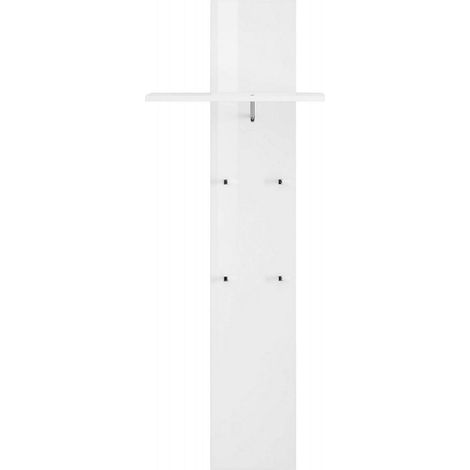Dmora - Mobile da ingresso Etesia, Entratina moderna multifunzione, Armadietto multiuso per atrio, 100% Made in Italy, cm 50x27h140, Bianco lucido (1/4)