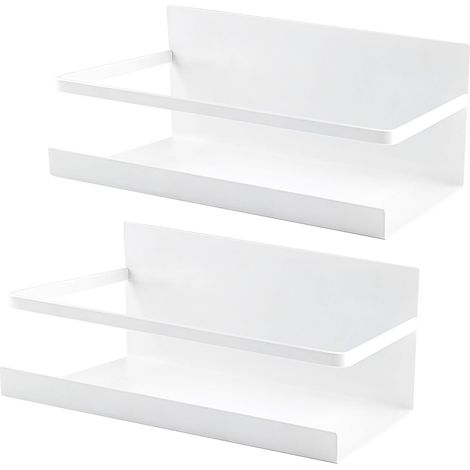 Etagère Magnétique Frigo, 2 Pièces Étagère à Épices pour Réfrigérateur, Organisateur de Cuisine, Rangement Épices, Économiseur Espace pour la Cuisine (1/5)