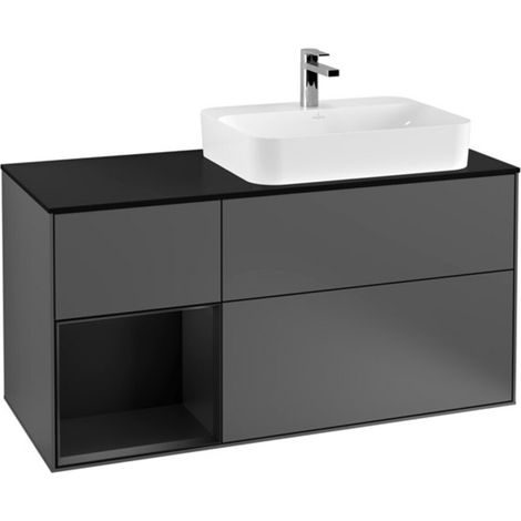 V&B Waschtischunterschrank Finion 120cm, Pl b m, Rg l b m Lac, Anthrac. m (1/2)
