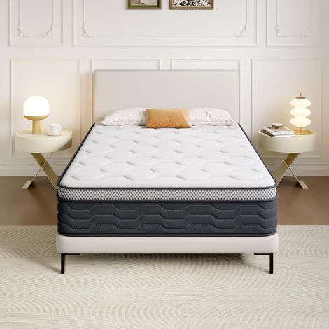 STANEW Colchón 105 x 190 x 27 cm Espuma viscoelástica, Muelles Individuales,Altura 27 cm, Absorbe la HumedadTranspirable (1/5)