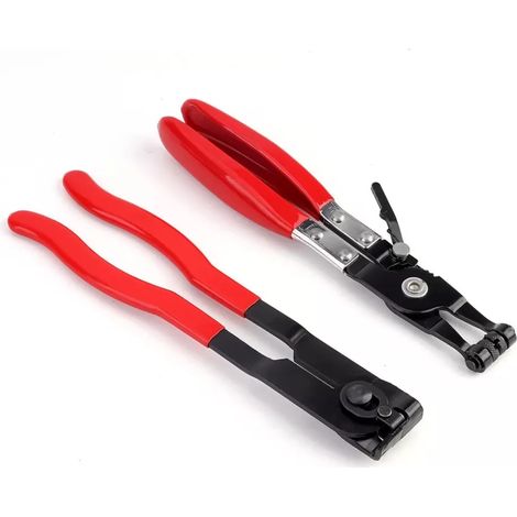Crimpadora Para Abrazaderas - Pinza De Compresion Para Manguitos De Eje - 230 Mm - Acero Al Carbon - Para Manguitos De Radiador Y Combustible - 2 Unidades (1/5)