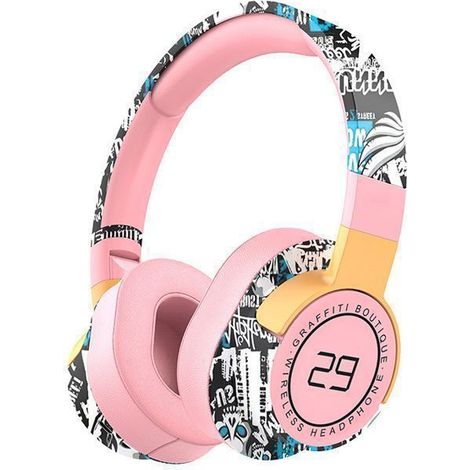 Casque Audio Bluetooth LED Sans Fil Pliable – Ecouteurs Réduction Bruit, Basses Profondes, Longue Autonomie, Jeux/TV/Sport, ROSE (1/5)