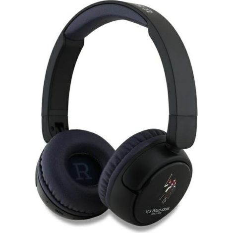 Cuffie Bluetooth on-ear US Polo USHPV6PUNK nere/nero con logo DH. (1/4)