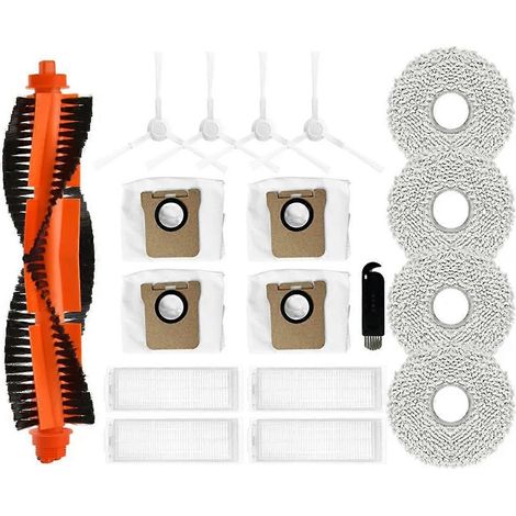 Pièces de rechange et accessoires pour aspirateur M30 Pro : brosse principale, filtre HEPA, lingette de nettoyage, sac à poussière. (1/5)