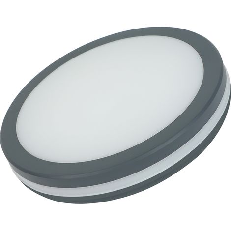 Alcapower Plafoniera LED Rotonda 36W 3600lm IP54 IK08 CCT Selezionabile 3000K 4000K 6500K Grigia - Soluzione professionale alta efficienza (1/5)