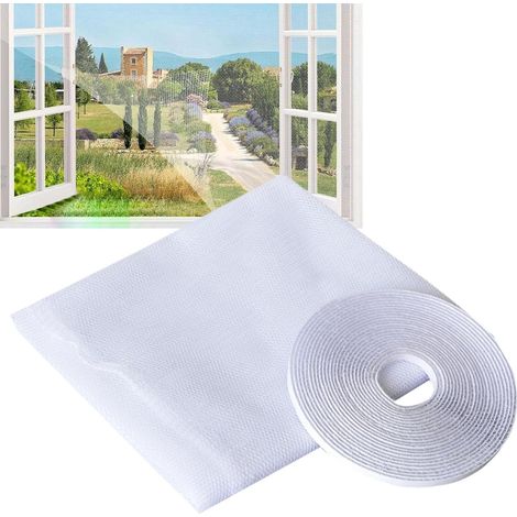 Moustiquaire pour fenêtres, moustiquaire en maille fine – Filet invisible auto-adhésif pour fenêtre, serre, salle de bain, garage, maison, cuisine, appartements (1/5)