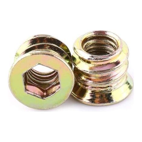 Lot de 20 vis M6 à tête plate hexagonale creuse en fibre de carbone galvanisée de 10 mm avec filetage complet (1/5)