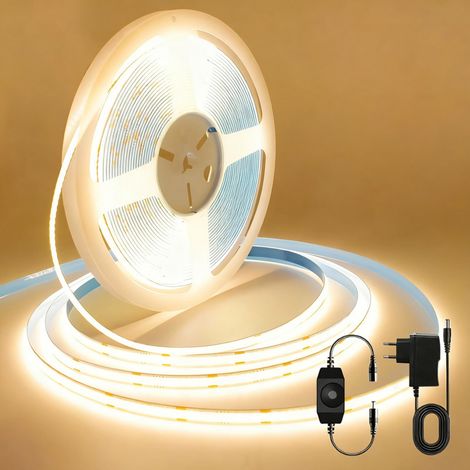 ruban led cob,Blanc naturel 4000K bande led 10m,24V bandeau led,leds pour chambre Dimmable (1/5)