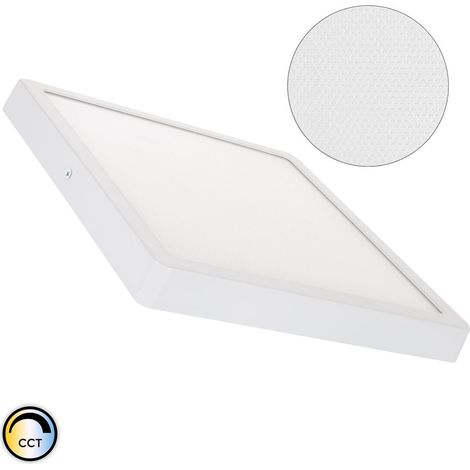 Plafoniera LED 24W Quadrata Superslim (CRI90) Microprismatica CCT Selezionabile (UGR17) 280x280 mm Selezionabile (Caldo-Naturale-Freddo)