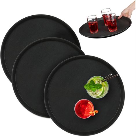 Rundes Serviertablett 3er Set 40 cm