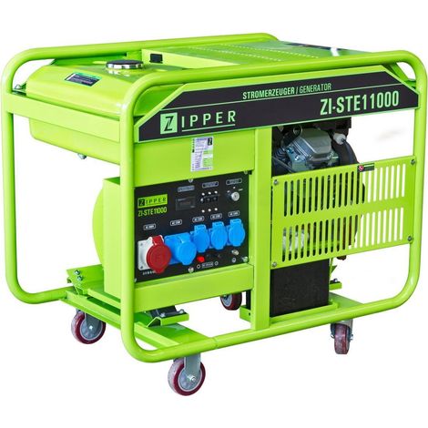Grupo electrogeno generador gasolina portítil E-start 12000 W ZIPPER zi-ste11000 (1/2)
