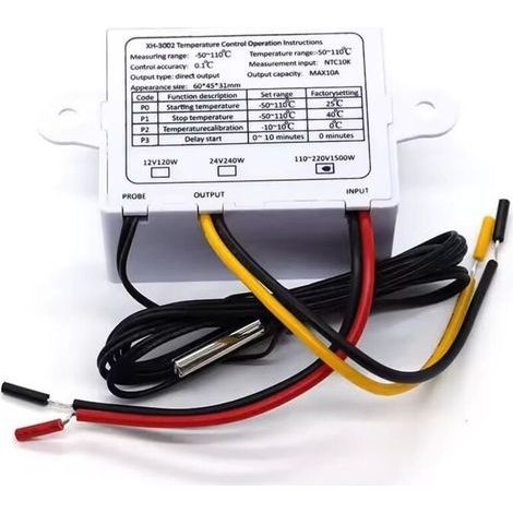 Digitaler Temperaturregler mit Mikrocomputer-Thermostat – Schaltmodul mit wasserdichter Sonde, 10 A, 110–220 V, 1500 W, 220 V Wechselstrom (1/4)