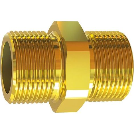 Nipplo Doppio M5 / F1 / 4 Fe / Brass / Oc 17