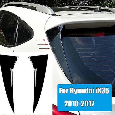 Heckscheiben-Seitenspoiler für Hyundai IX35 (2010–2017), ABS, glänzend schwarz, Canard-Splitter