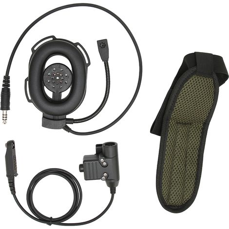 Casque d'écoute militaire unilatéral réglable avec PTT U94 pour Baofeng UV‑9R UV‑9R PLUS UV‑XR BF‑9700 (1/4)