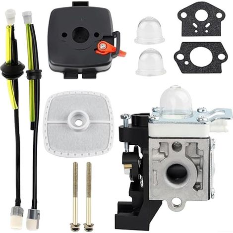 Kit de carburateur pour débroussailleuse Echo SRM225 GT225 avec kit de nettoyage Vis à mousse de carburant A021001691 Accessoires de réparation Petit moteur (1/5)