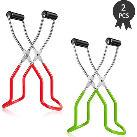 Pince de levage pour bocaux de conserve, pince anti-brûlure en acier inoxydable, idéale pour bocaux à large ouverture, usage cuisine et restaurant. (1/5)
