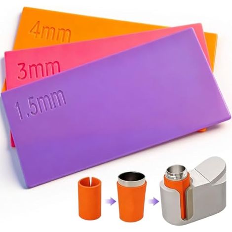 Lot de 3 Tapis Silicone Sublimation – 25×12 cm – Épaisseurs 1,5/3 / 4 mm – pour Tasse Mug, Isotherme – Transfert Thermique Uniforme – Compatible Presse Tasse – Anti-adhérent (1/5)