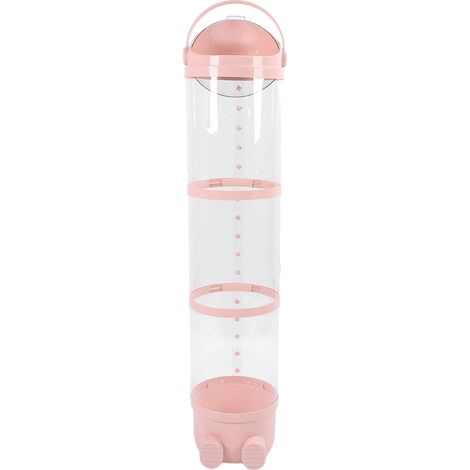 Tube de rangement transparent pour peluches avec lumière, grande capacité, seau de rangement pour jouets en peluche pour enfants, 130 cm / 51,2 pouces, rose poudré (1/5)