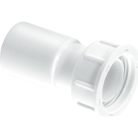 McAlpine R6A 0.75" Straight Female Overflow Coupling with loose nut (1/4)