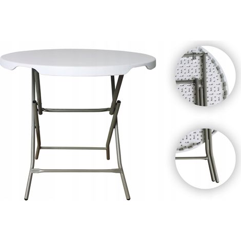 Tavolo da banchetto/catering pieghevole da giardino Nuforma, rotondo, 80 cm (1/5)