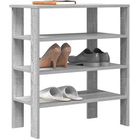 Schuhregal Grau Sonoma 61x32x70 cm Holzwerkstoff