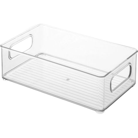 Lot de 2 Boîte de conservation, Plastique transparent, Sans BPA, Poignée intégrée, Réfrigérateur et Congélateur (1/5)