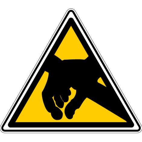 ADHESIF DANGER ELECTROSTATIQUE (C0029T) - Adhésif - 125 x 125 mm