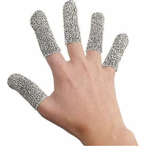 Lot de 5 gants de protection anti coupure pour les doigts, résistants aux doigts et aux doigts (1/5)
